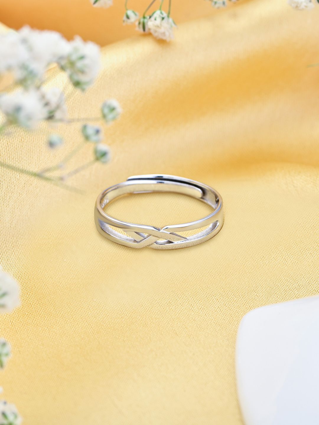 Zavya Men Rhodium-Plated 925 Sterling Silver Finger Ring-picture-40