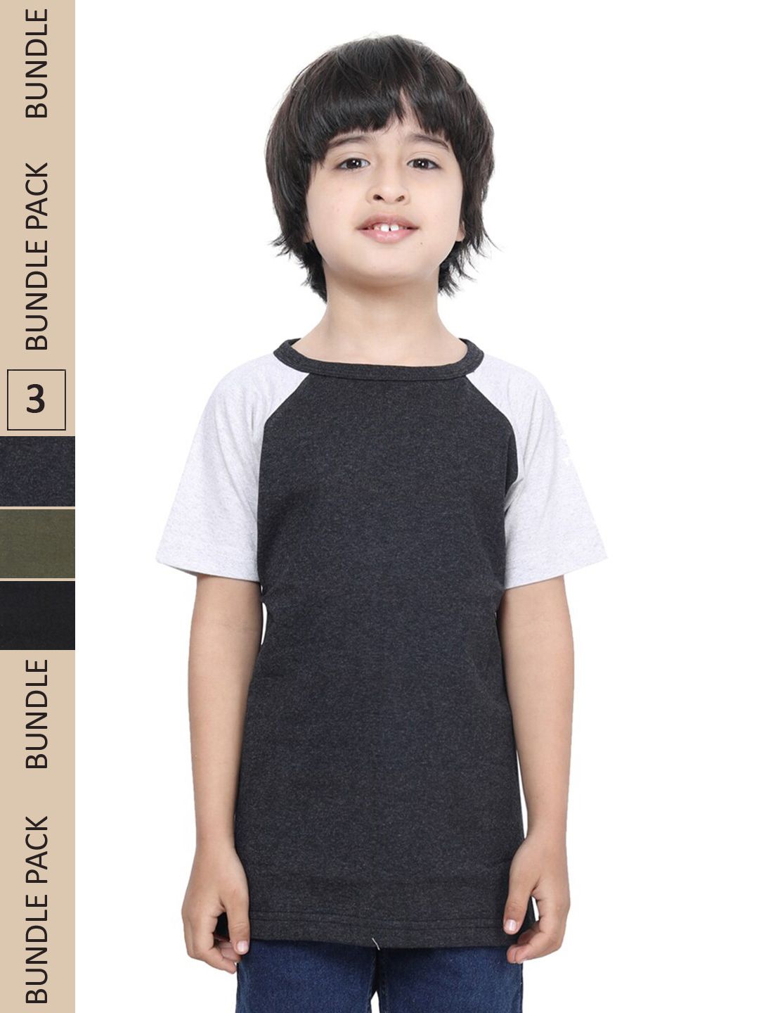 IndiWeaves Boys Pack Of 3 Pure Cotton T-shirt-picture-43