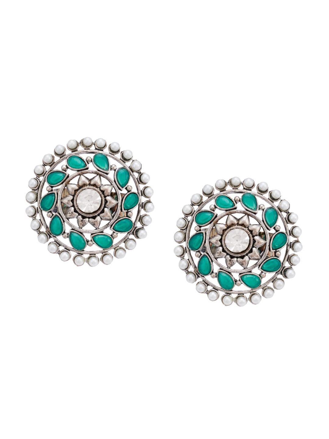 ATIBELLE Sea Silver-Plated Contemporary Studs Earrings