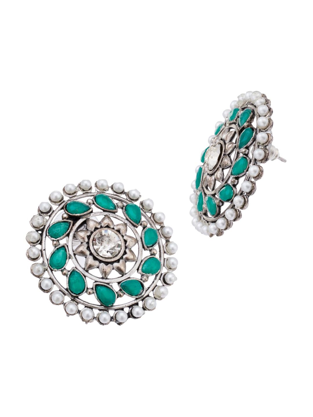 ATIBELLE Sea Silver-Plated Contemporary Studs Earrings