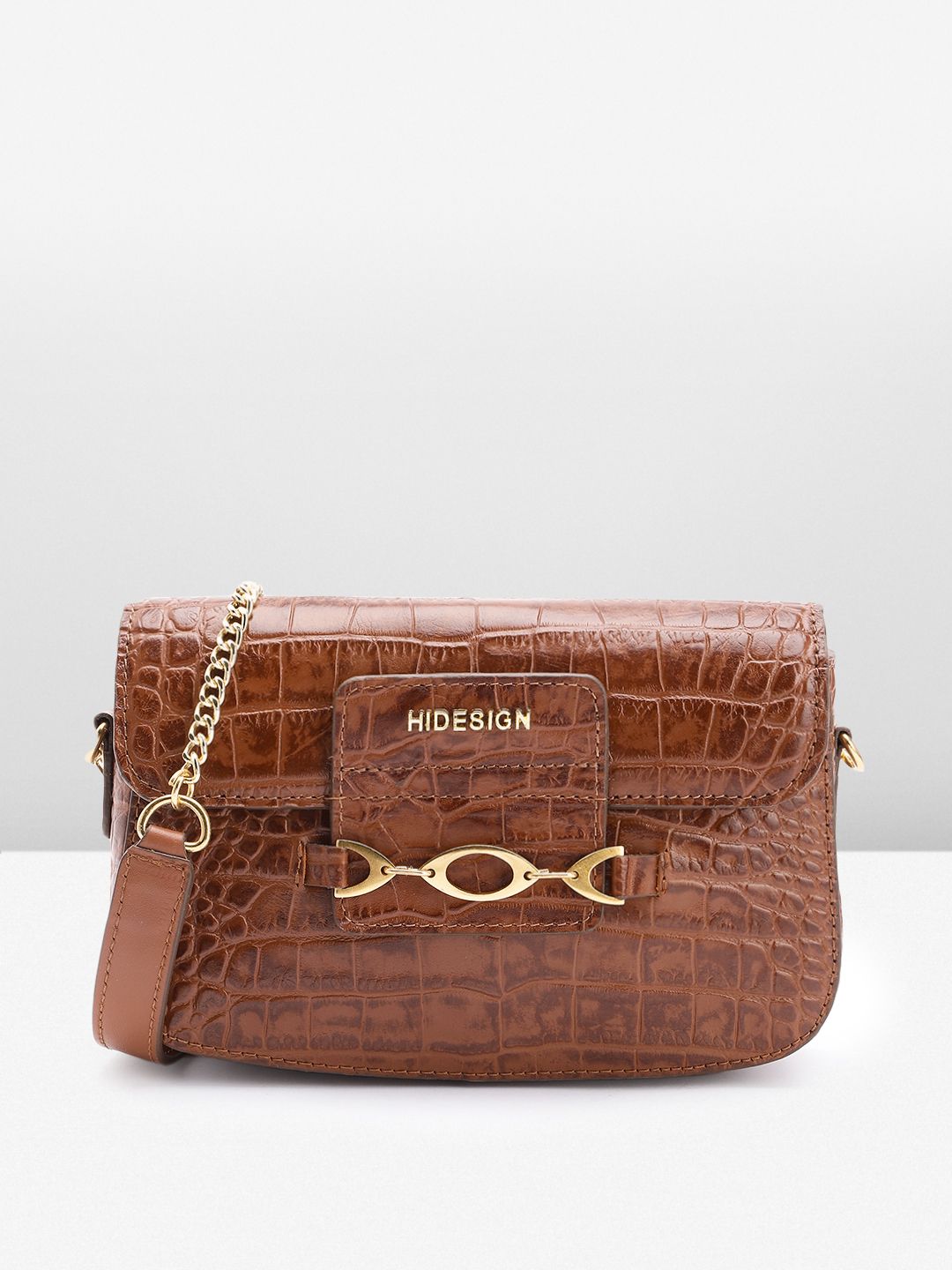 Hidesign ELENA 04 Croc Textured Leather Sling Bag-image-29