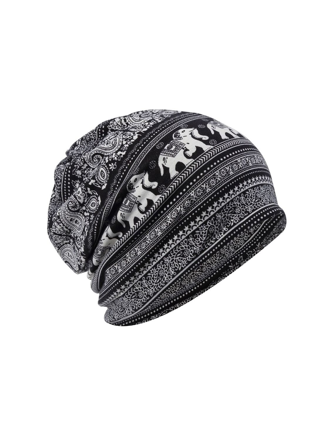 YOUSTYLO Printed Soft Cotton Slouchy Beanie-image-19