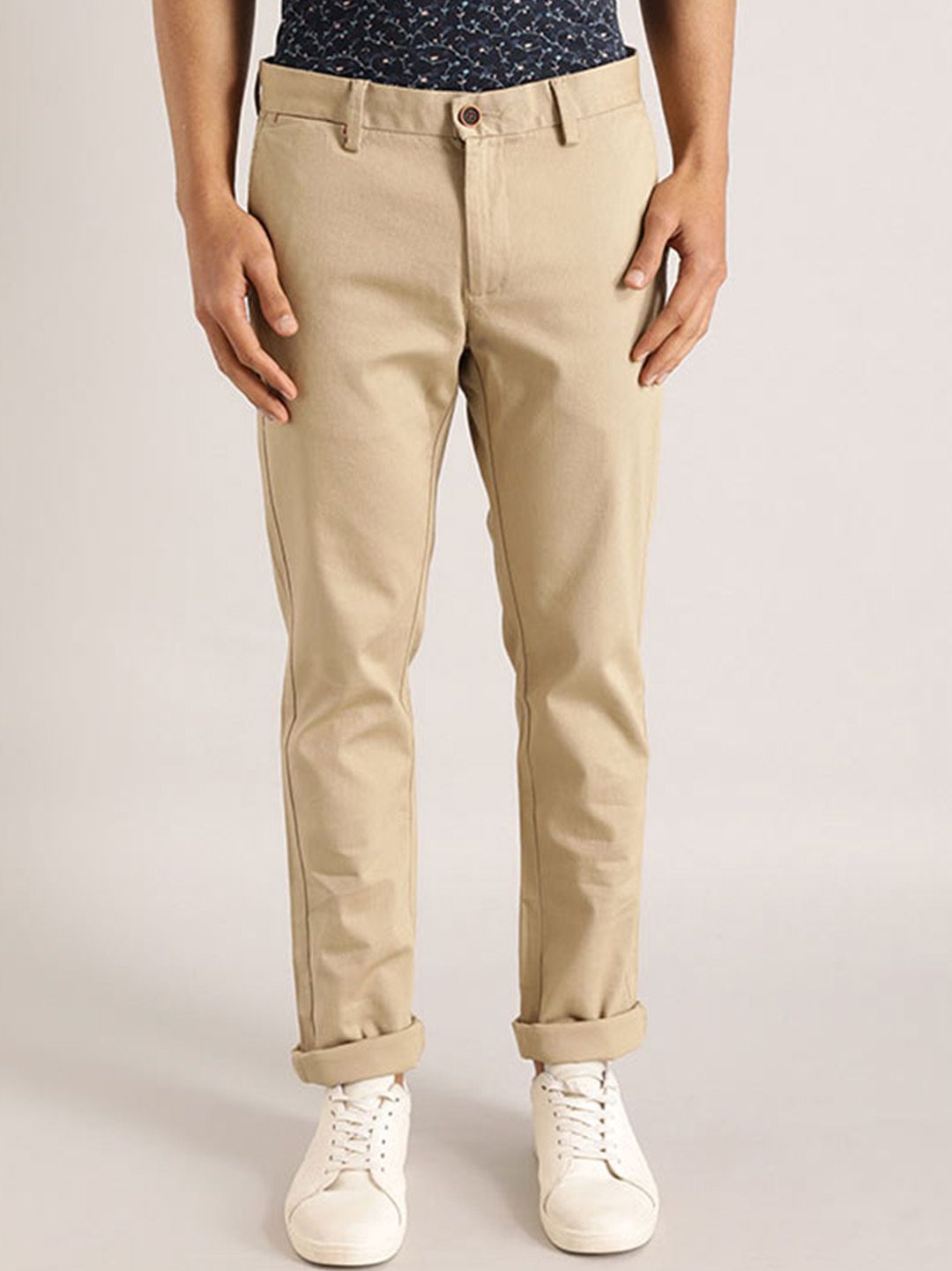 Indian Terrain Men Mid-Rise Brooklyn Slim Fit Chinos Trousers-picture-35