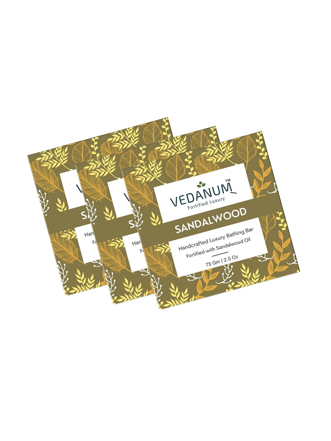 VEDANUM Set of 3 Sandalwood Handcrafted Luxury Bathing Bar - 75 g Each-image-40