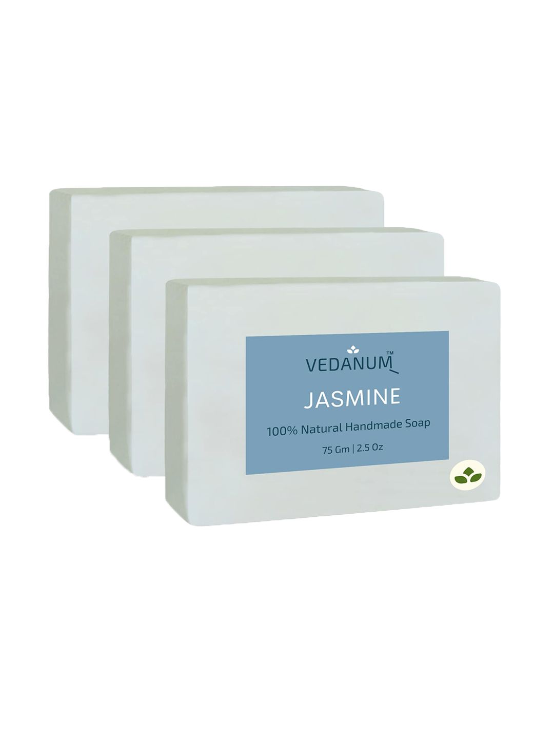 VEDANUM Set Of 3 Jasmine Natural Handmade Soap with Herbal Extracts-image-45