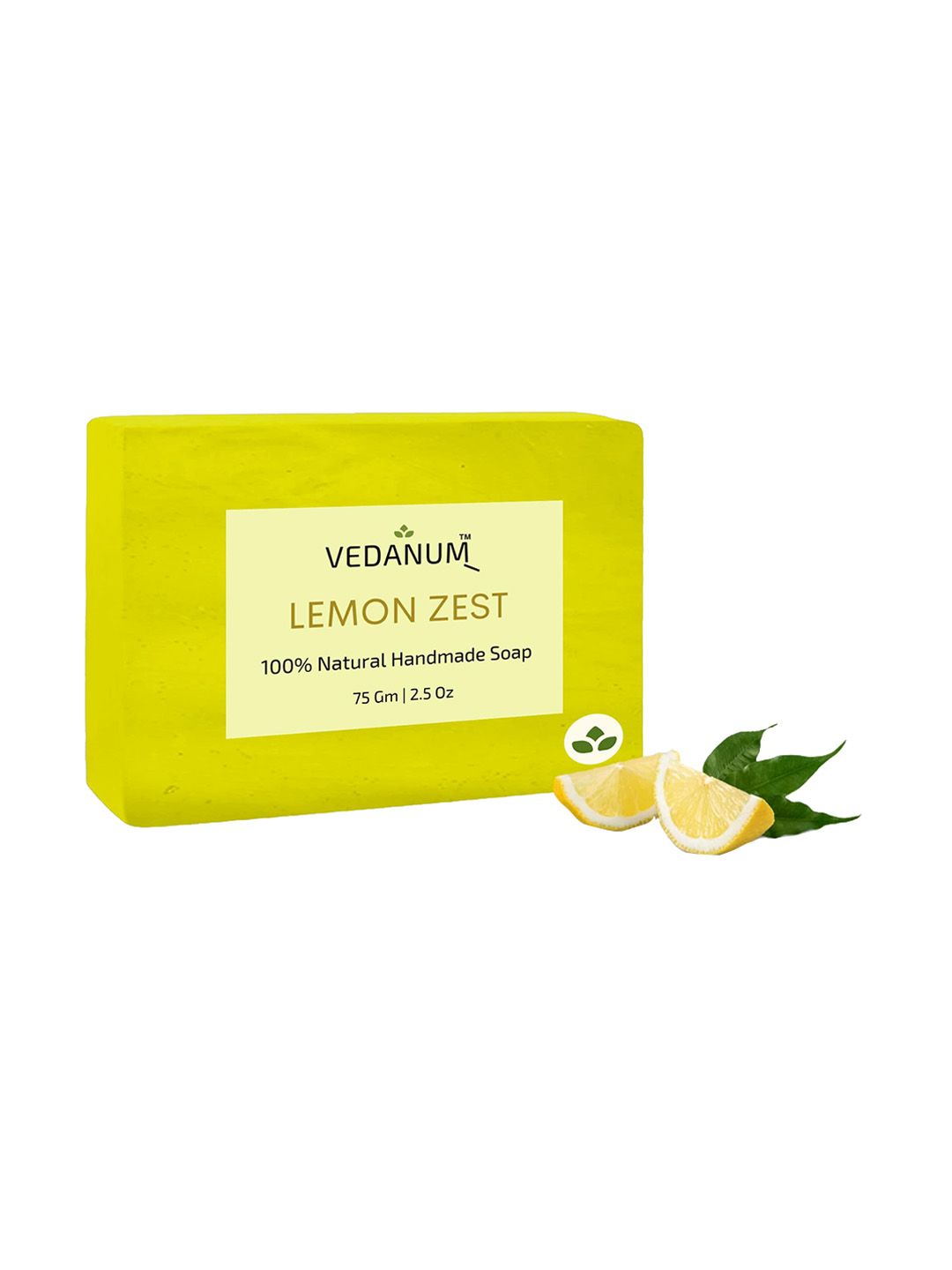 VEDANUM Set Of 3 Skin Purification Lemon Natural Handmade Soap 75gm Each-image-23