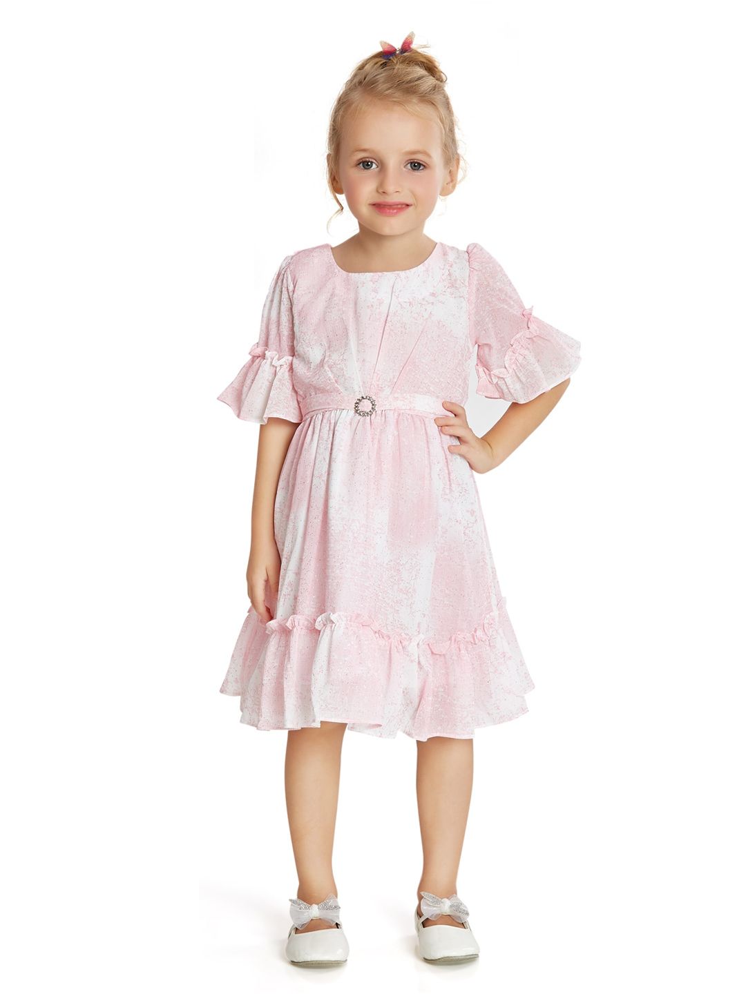 Peppermint Girls Abstract Printed Fit & Flare Dress-picture-28