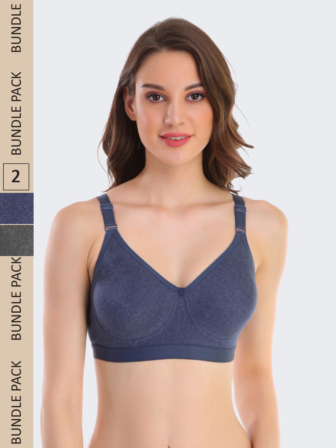 POOJA RAGENEE Pack Of 2 Non Padded T-Shirt Bra - Full Coverage