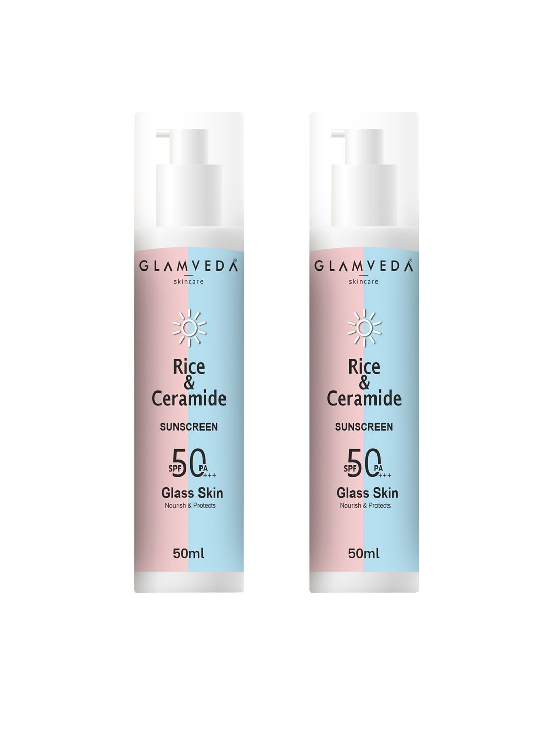 GLAMVEDA Set Of 2 Glass Skin Rice & Ceramide SPF 50 PA+++ Sunscreen - 50ml Each-picture-24