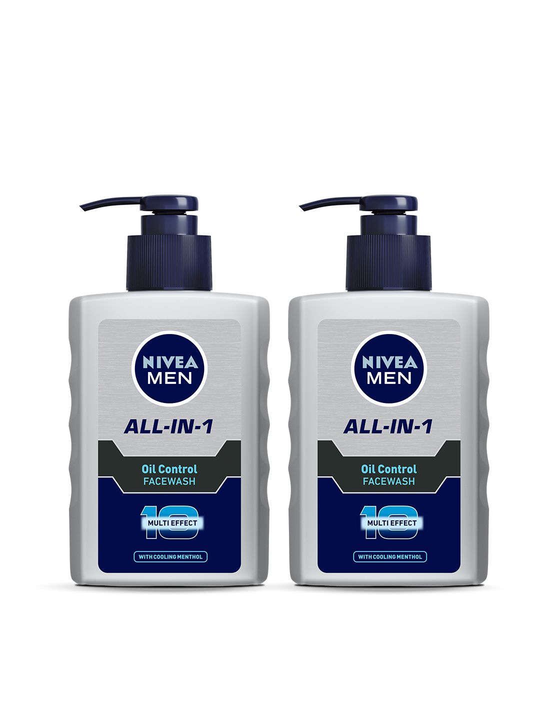 Nivea Men Set of 2 Oil Control All-In-1 Face Wash with Cooling Menthol - 150ml each