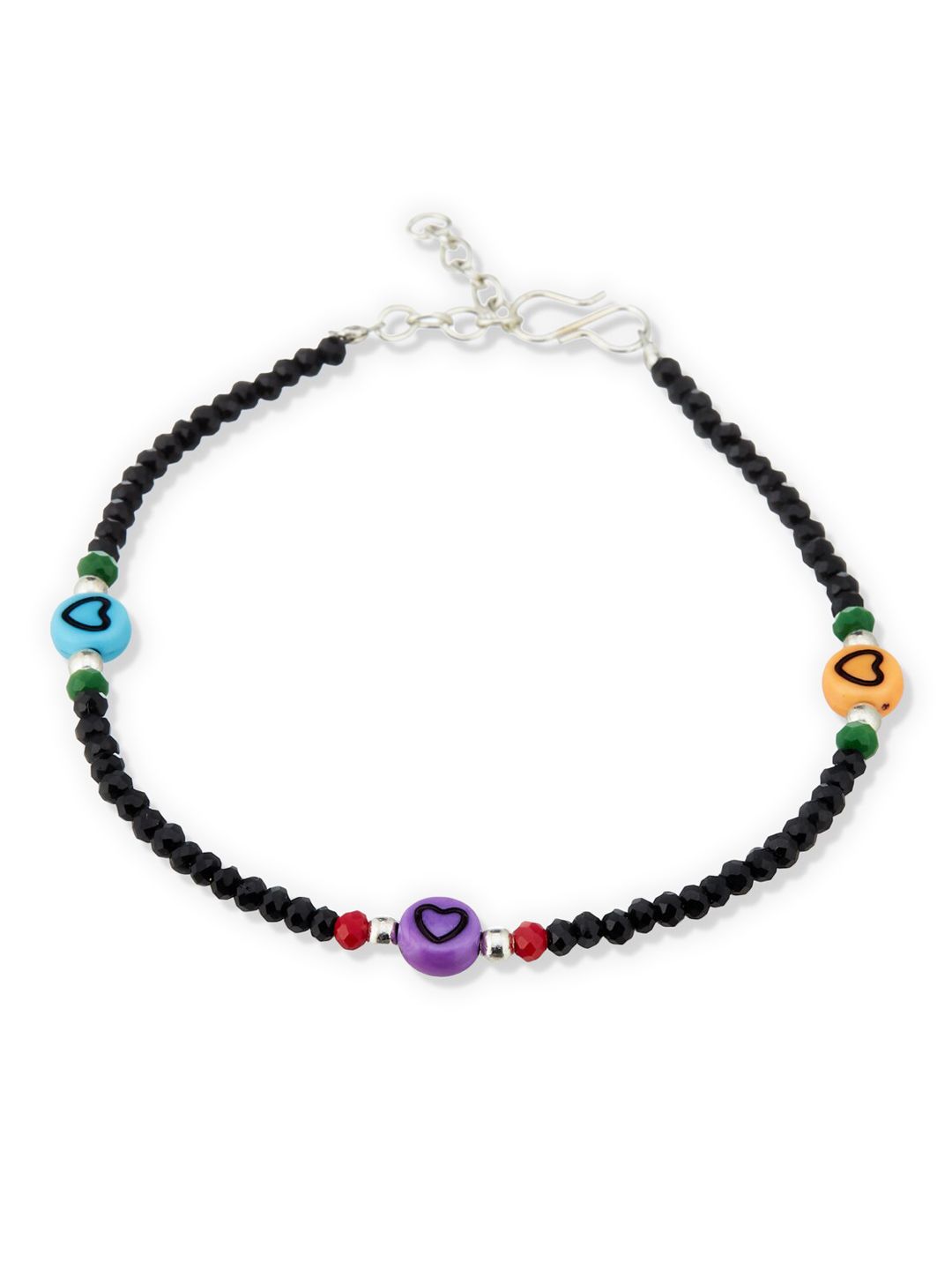 ATIBELLE Silver-Plated Beaded Anklet