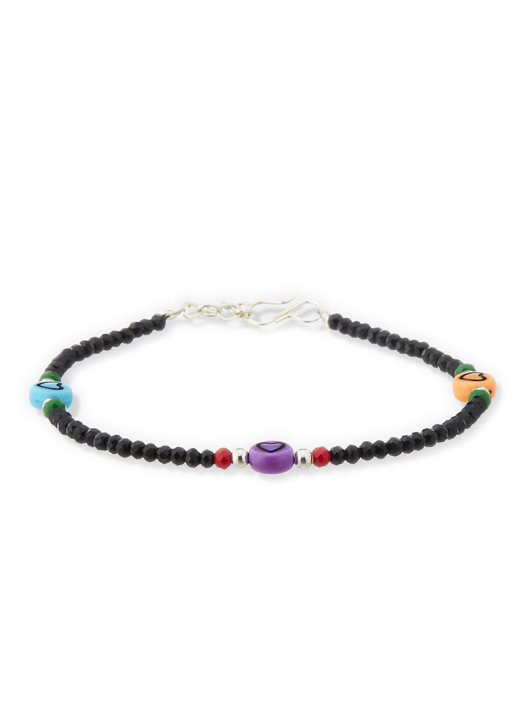 ATIBELLE Silver-Plated Beaded Anklet