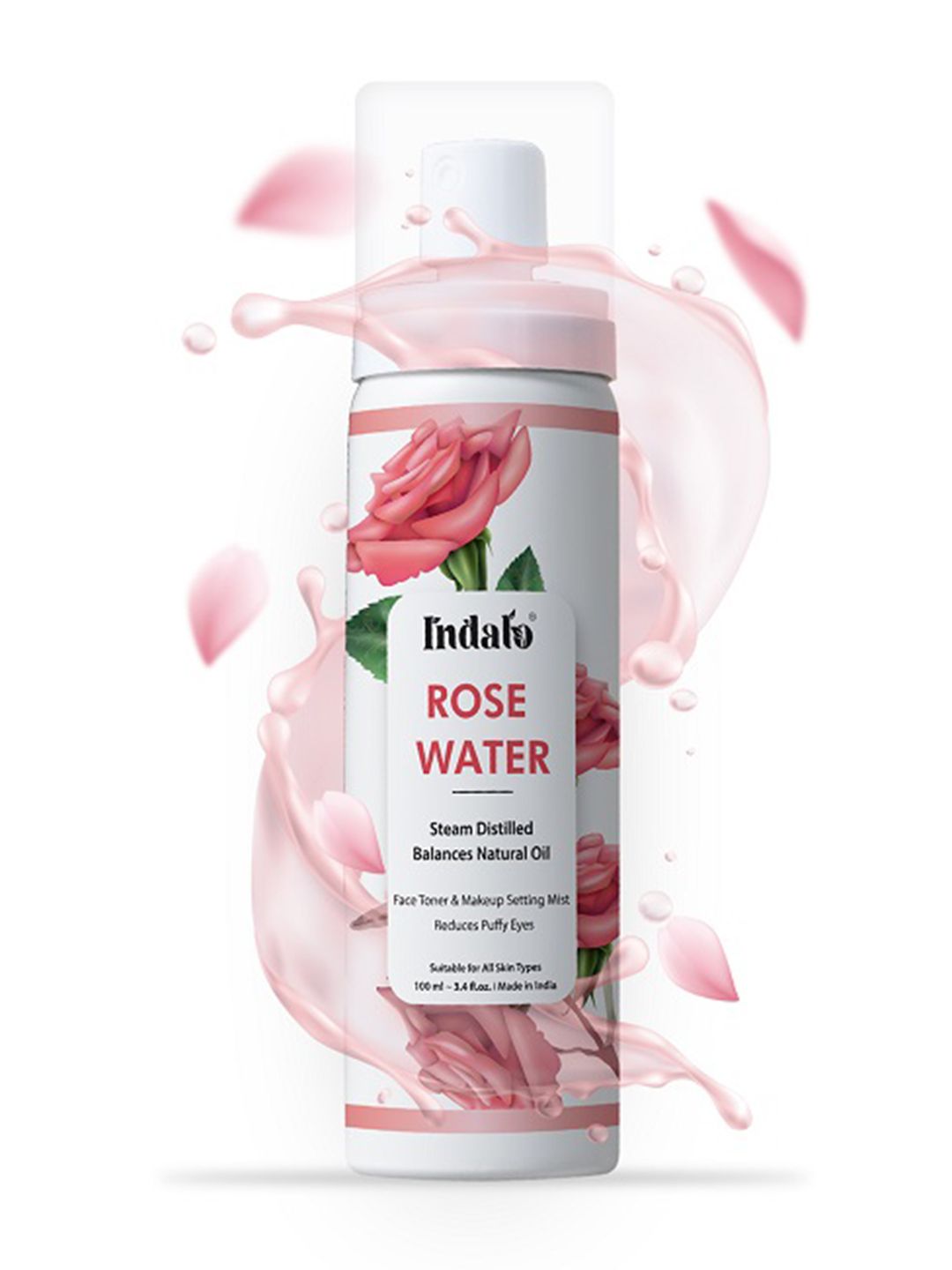 INDALO Steam Distilled Rose Water Toner & Mist For Hydrated Glowing Skin - 100ml-image-47