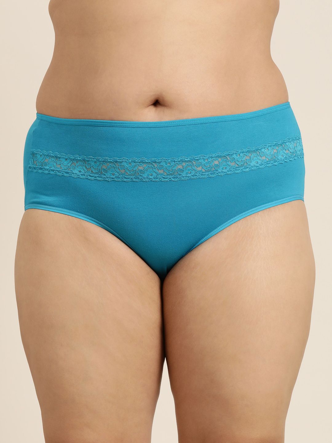 Sztori Women Plus Size Solid Lace High-Rise Hipster Brief-picture-13