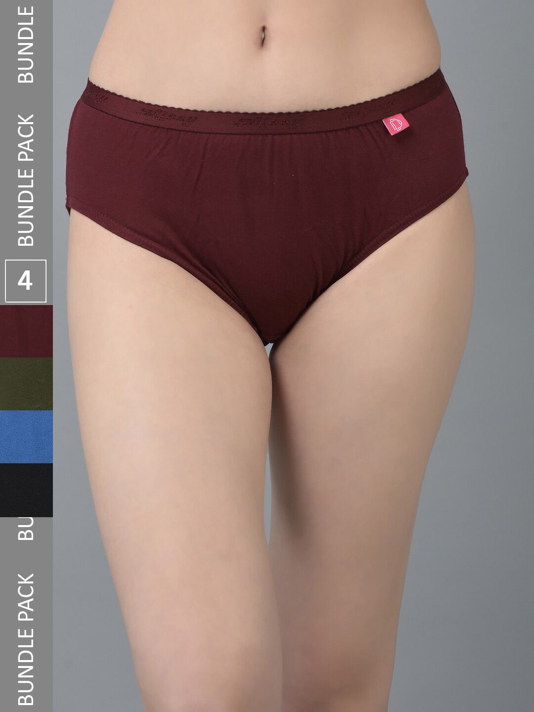 Dollar Missy Women Pack Of 4 Assorted Seamless Pure Cotton Hipster Briefs-picture-11