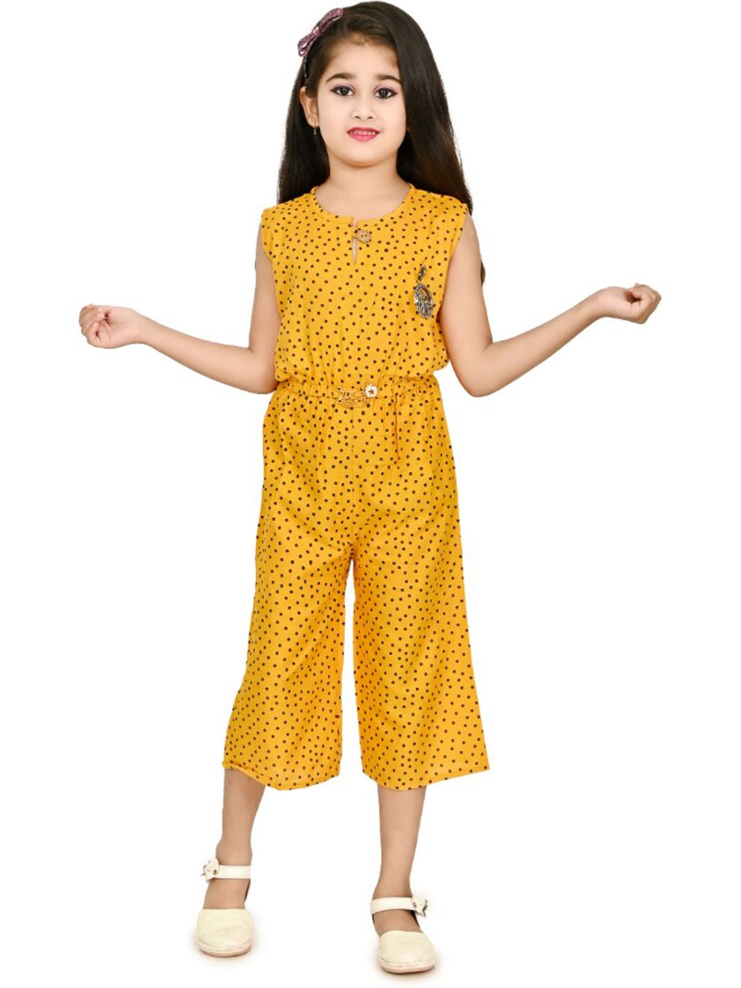 BAESD Girls Printed Sleeveless Basic Jumpsuit-picture-26