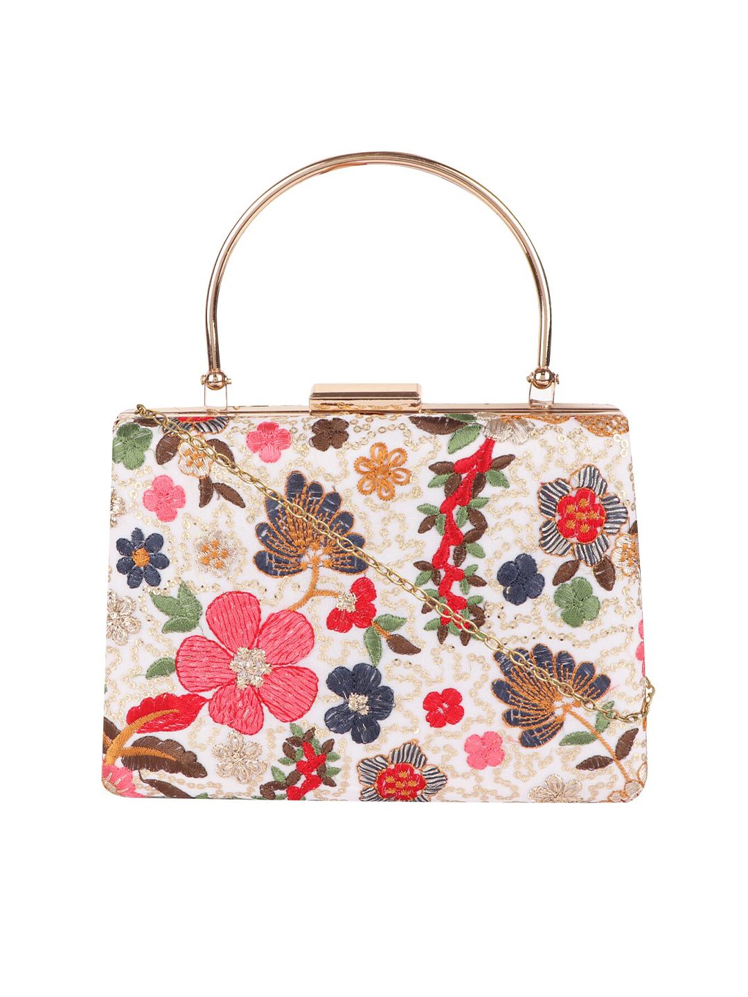 HORRA Floral Embroidered Box Clutch-picture-28