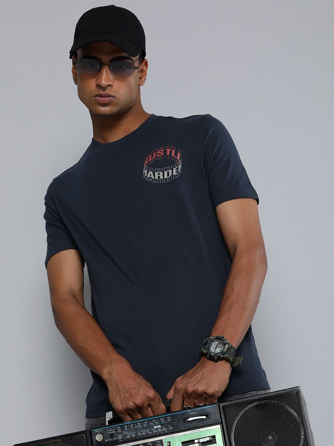R Code by The Roadster Life Co Men Graphic Printed T-shirt-image-38