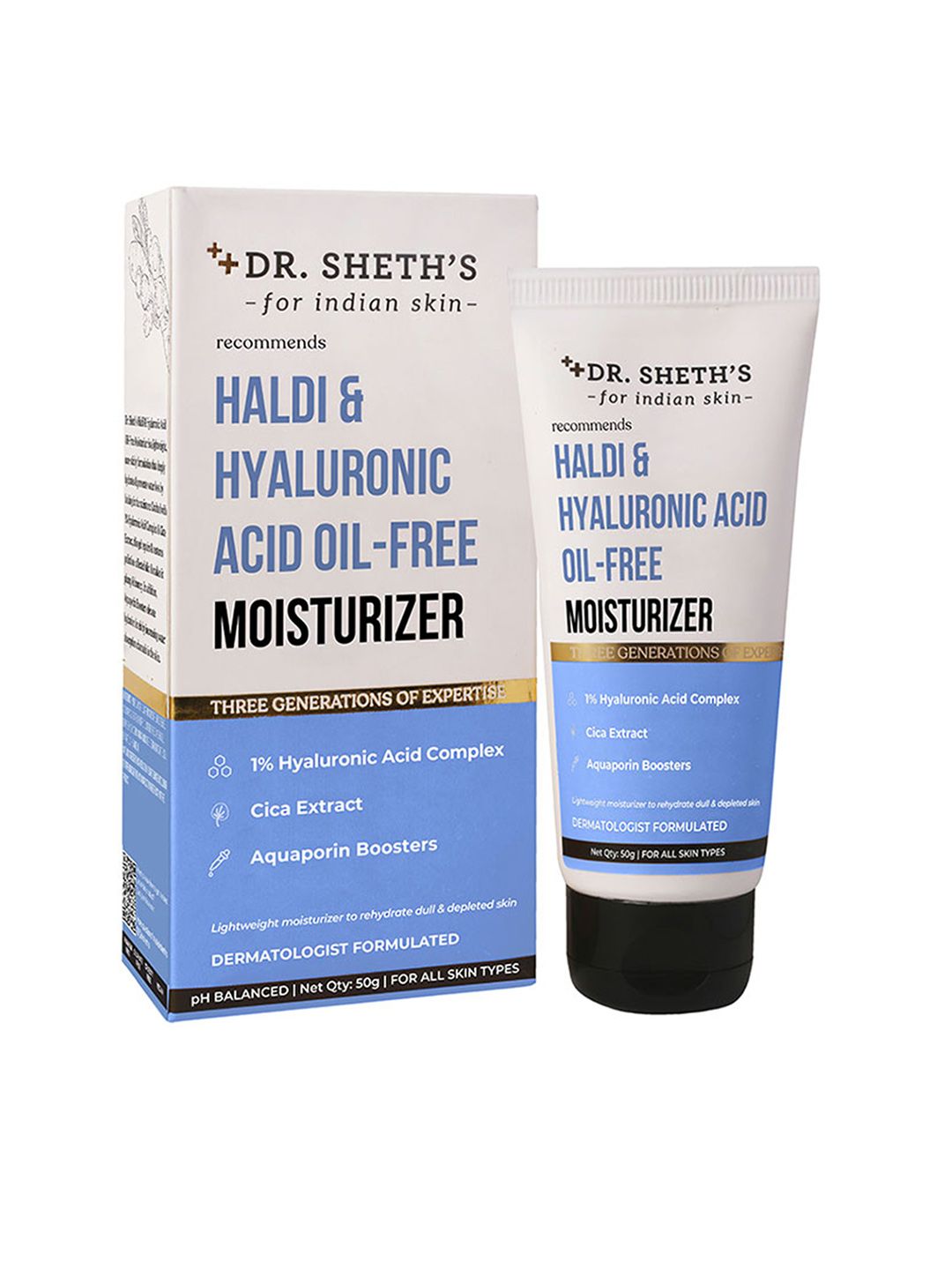 DR. SHETHS Haldi & Hyaluronic Acid Oil-Free Moisturizer with Cica Extract - 50g-picture-26