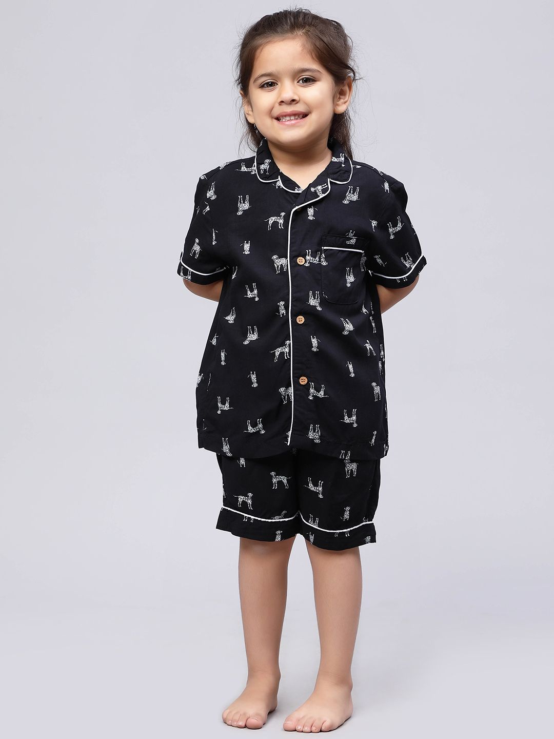 Biglilpeople Kids Conversational Printed Pure Cotton Night Suit-picture-15