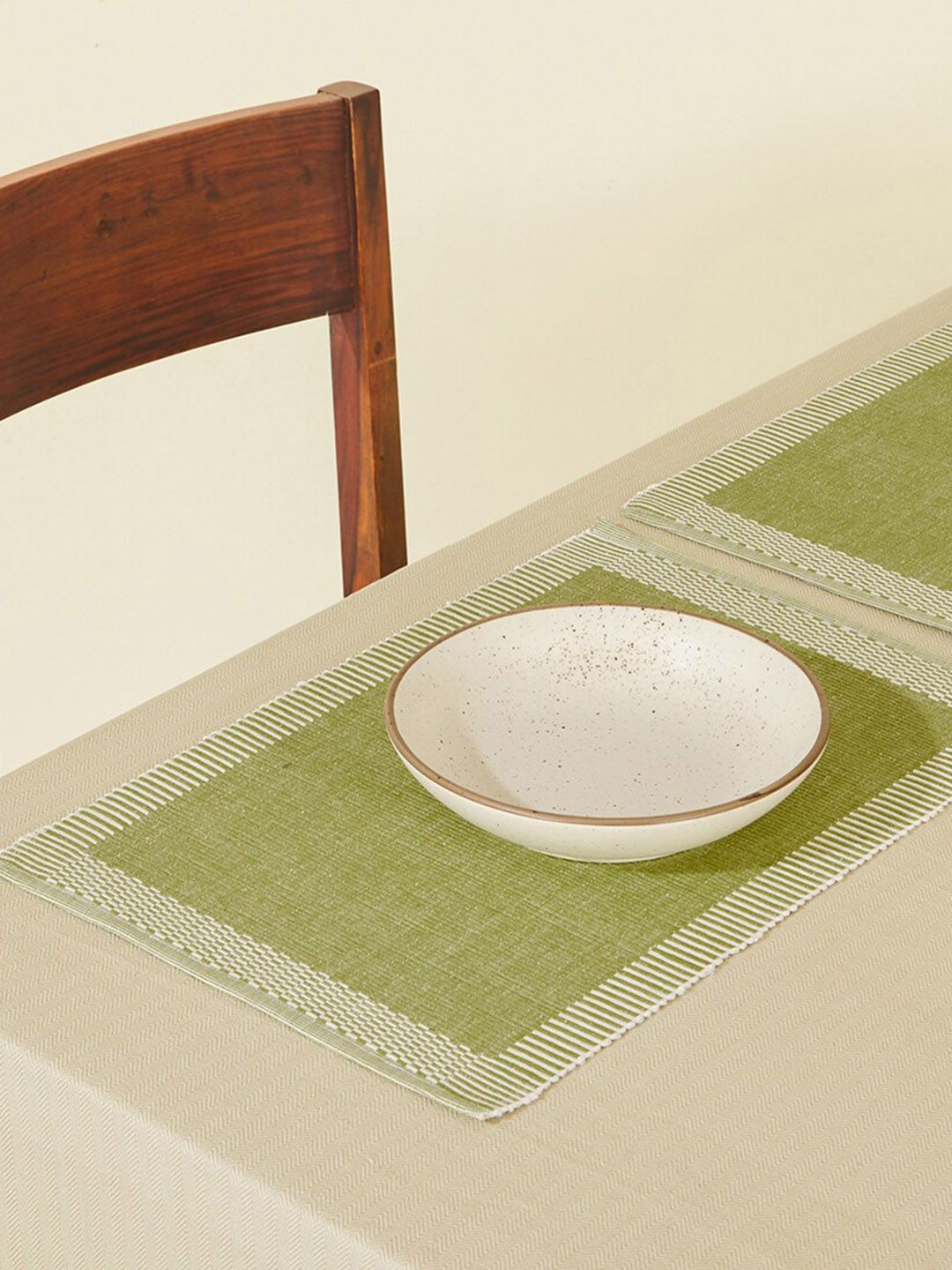 Fabindia 6 Pieces Green Avikar Cotton Table Placemats