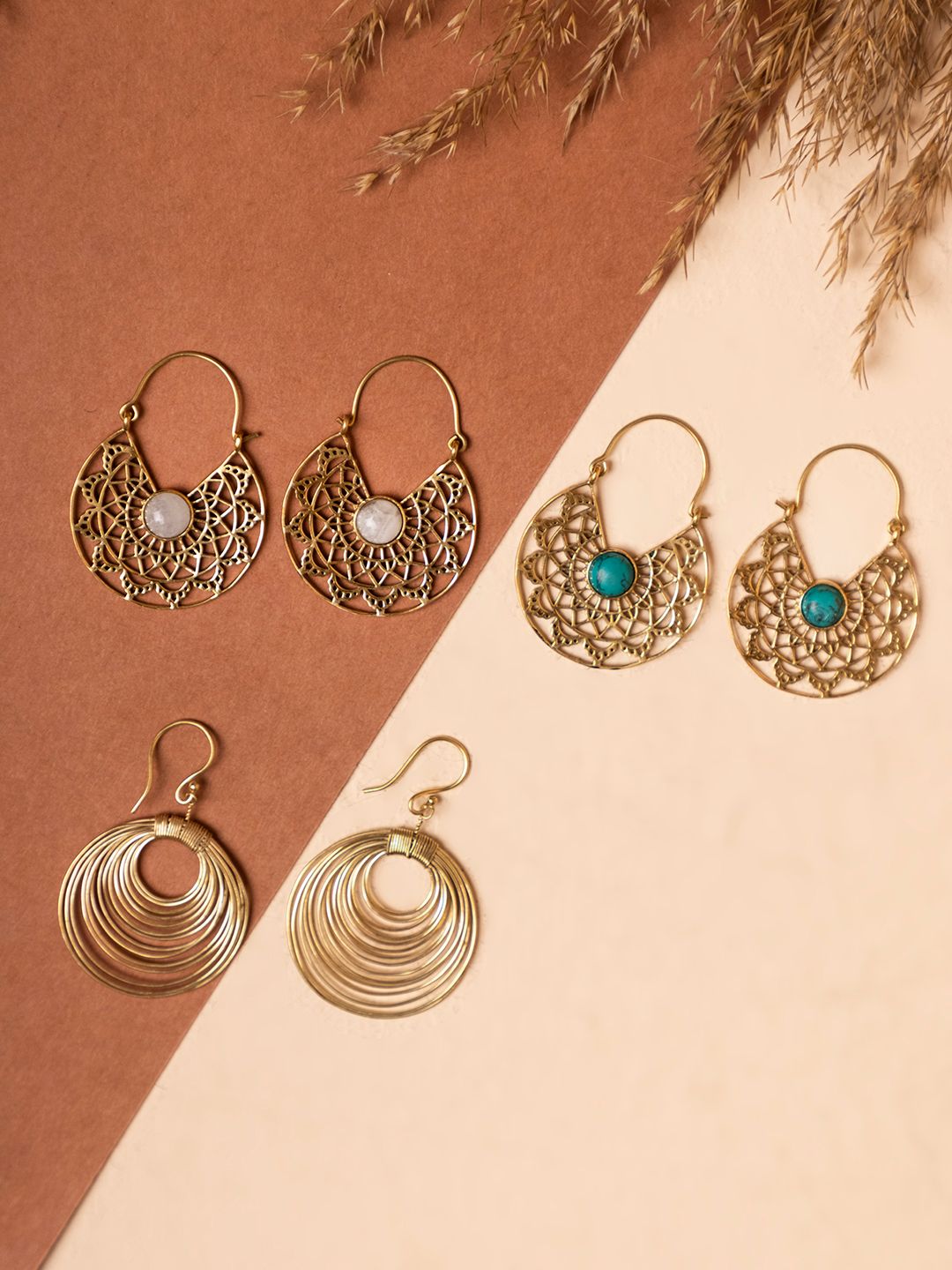 Studio One Love Set Of 3 Contemporary Hoop Earrings-image-15