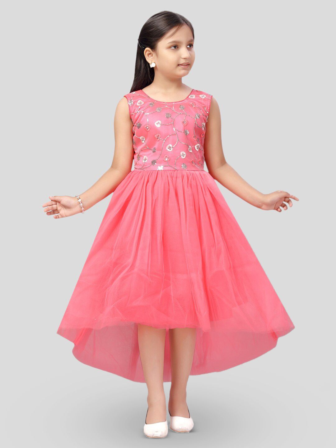 BAESD Girls Sequinned Embellished Fit & Flare Dress-picture-14