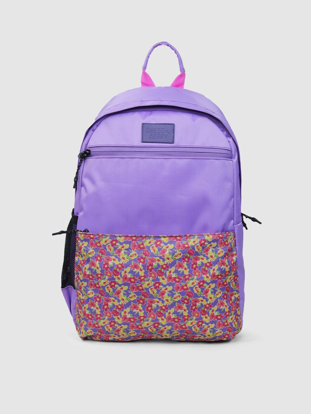 DressBerry Women Purple & Pink Floral Printed Backpack-picture-10