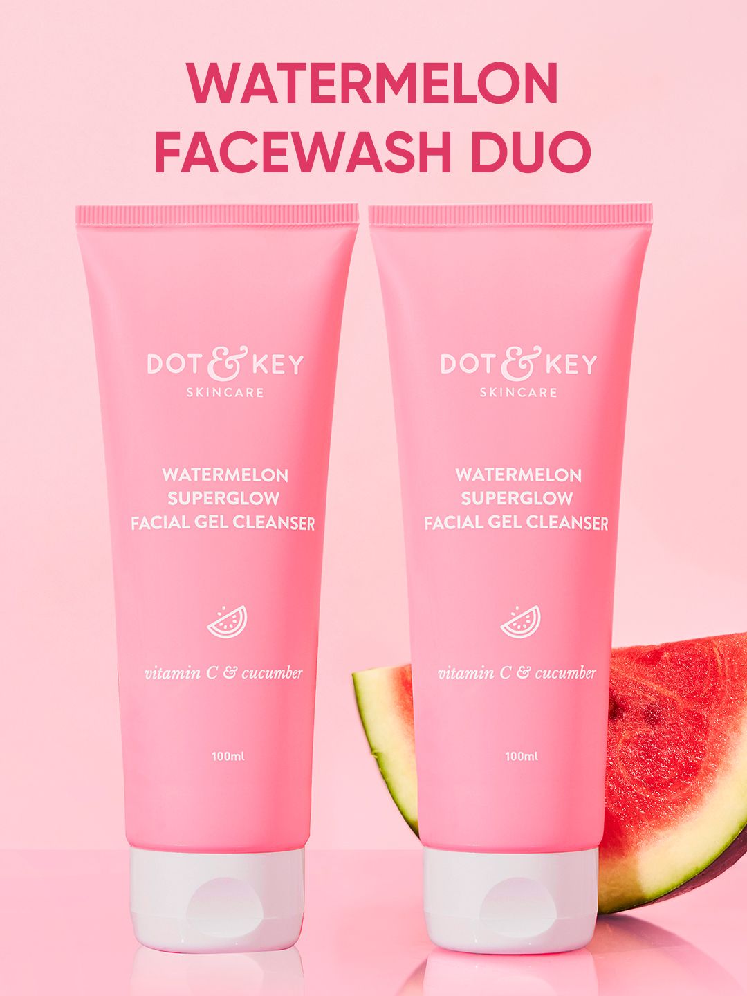 DOT & KEY Set Of 2 Watermelon SuperGlow Facial Gel Cleanser with Vitamin C - 100ml Each-image-20