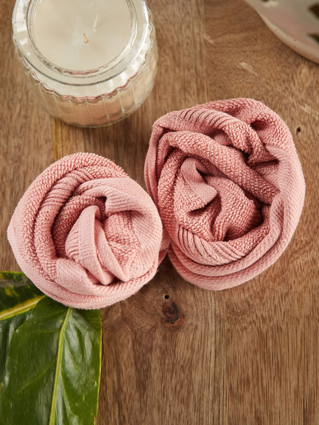 Fabindia Pink 2 Pieces GSM 500 Sancha Cotton Towels-image-29