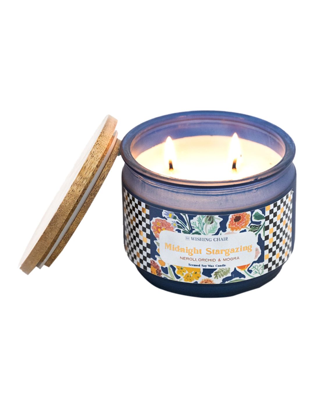 The Wishing Chair Purple Colored Midnight Stargazing Scented Soy Wax Jar Candle-picture-13