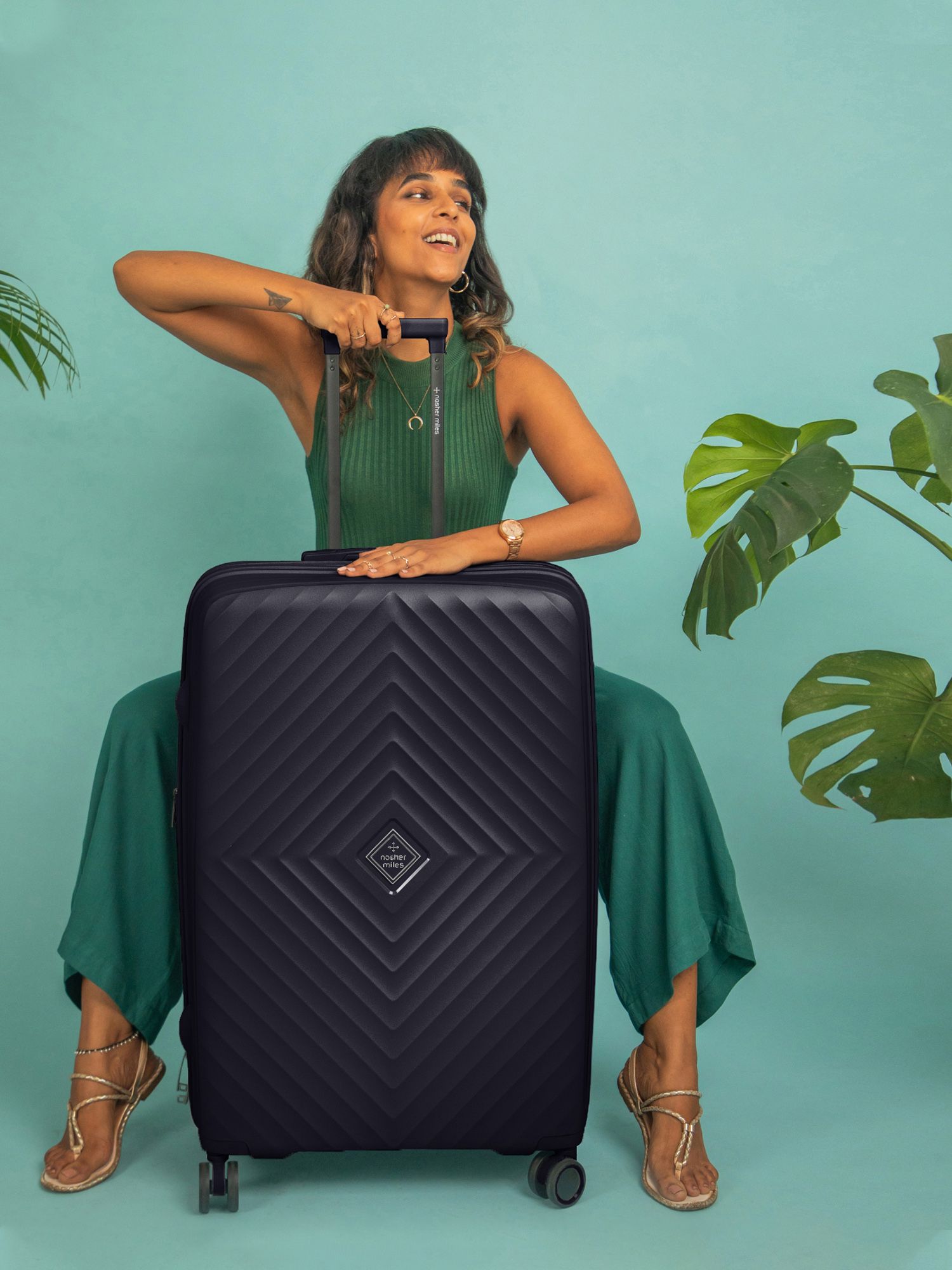 Nasher Miles Hard-Sided Textured Medium TrolleySuitcase-image-6