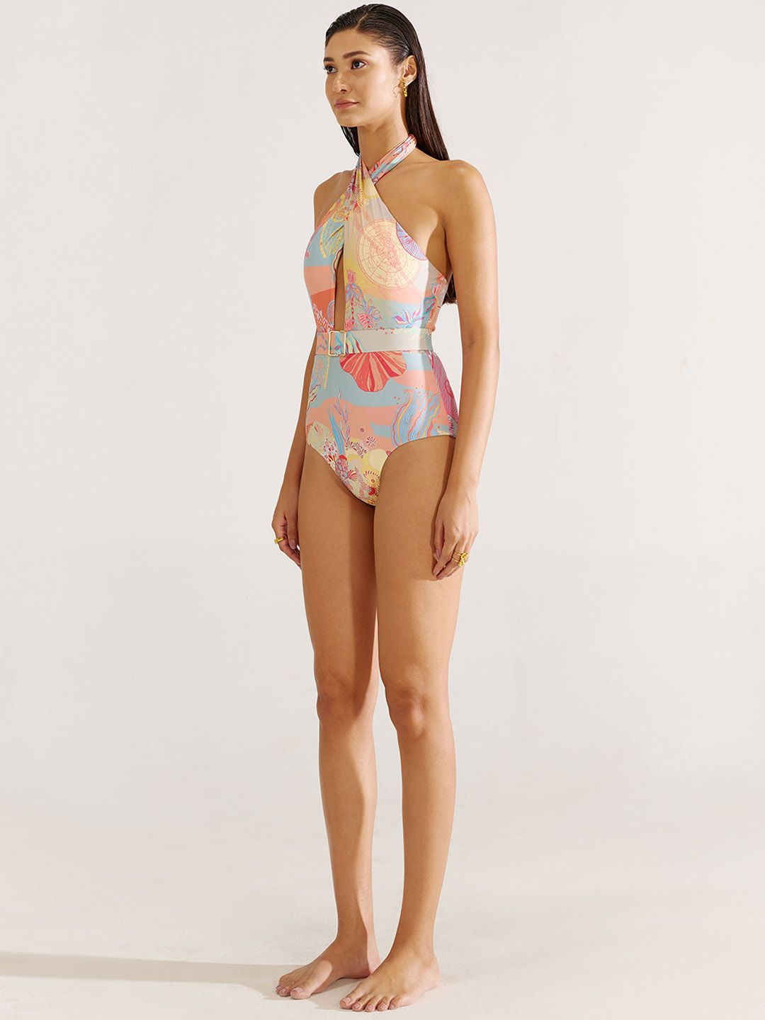 Secrets By ZeroKaata Women Printed Halter Beachwear Bikini - Multi-color  (Set of 2)