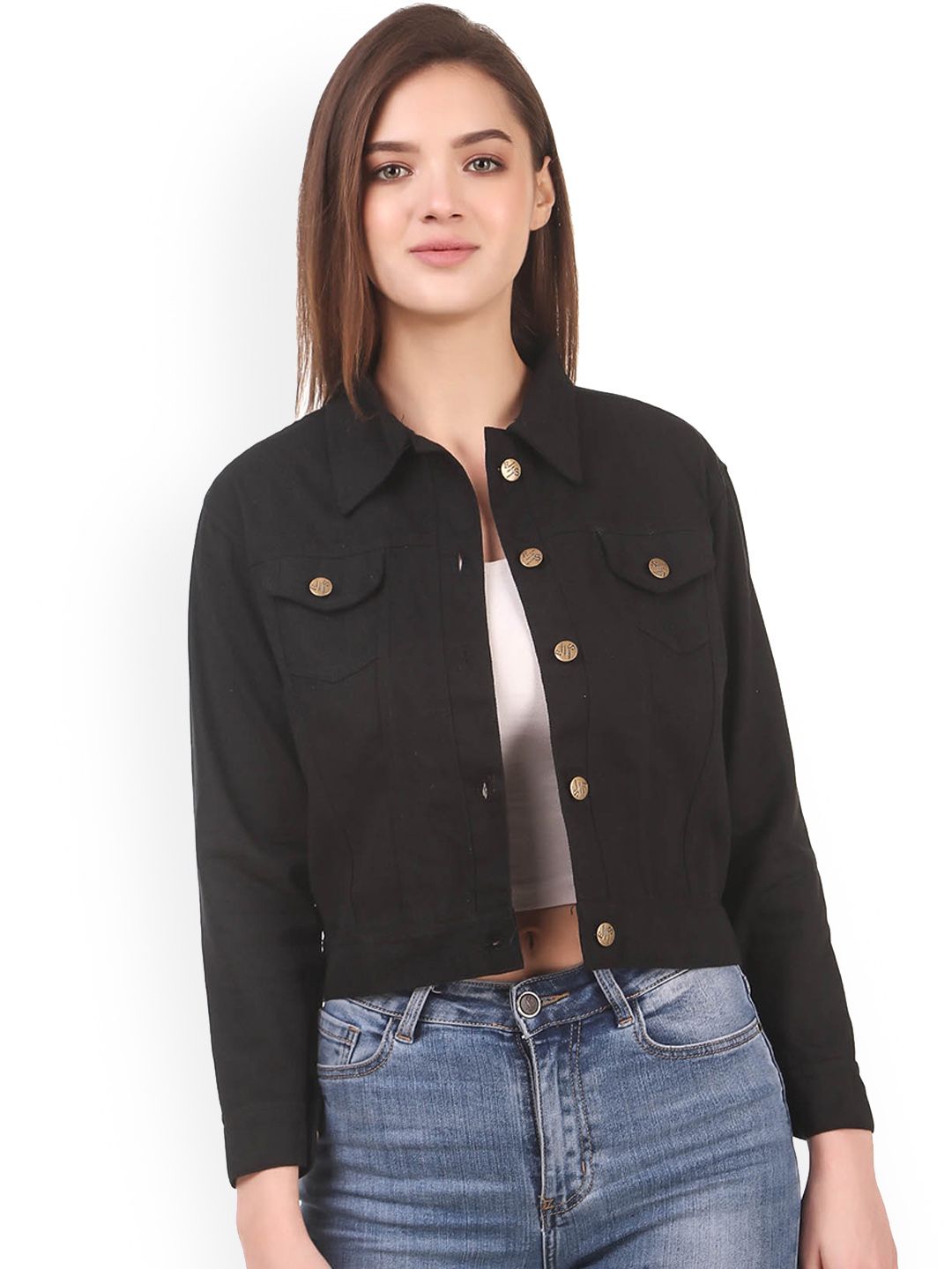 KASHIAN Spread Collar Lightweight Crop Tailored Jacket-picture-34