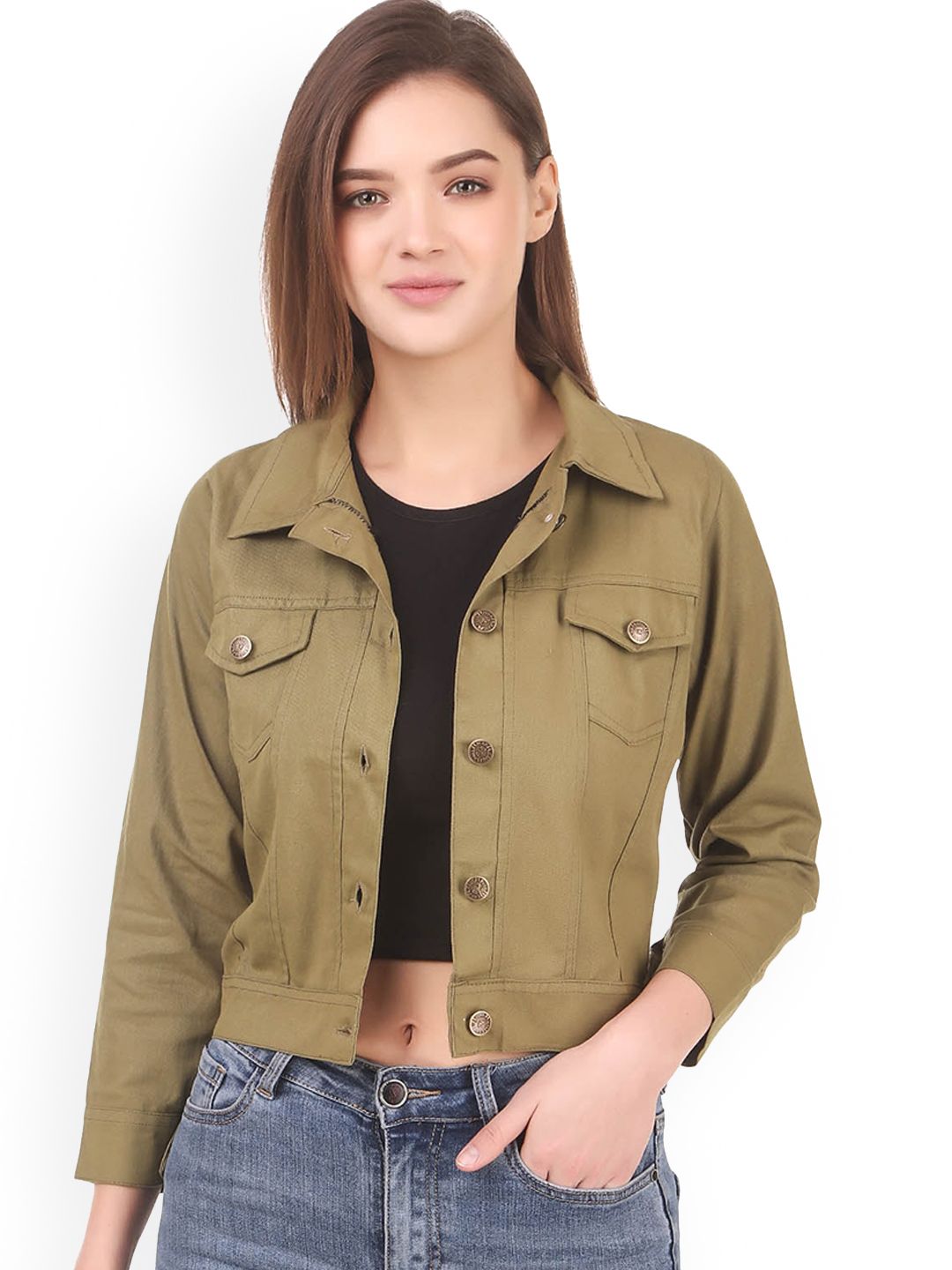 KASHIAN Spread Collar Lightweight Crop Denim Jacket-picture-48