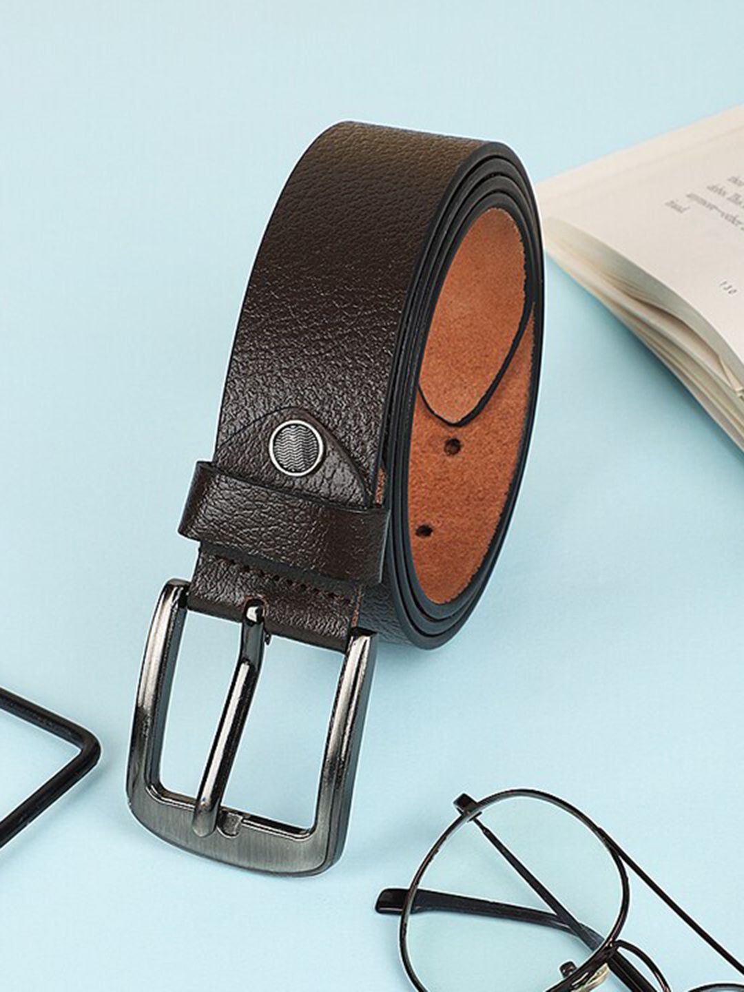Roadster Men Textured Leather Belt-picture-28