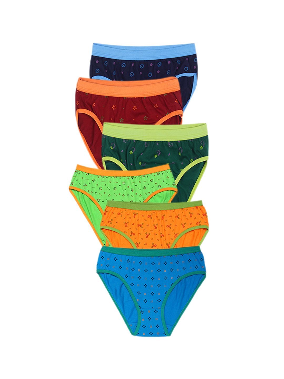 carelove CAREPLUS Girls Pack Of 6 Printed Pure-Cotton Basic Briefs-picture-36