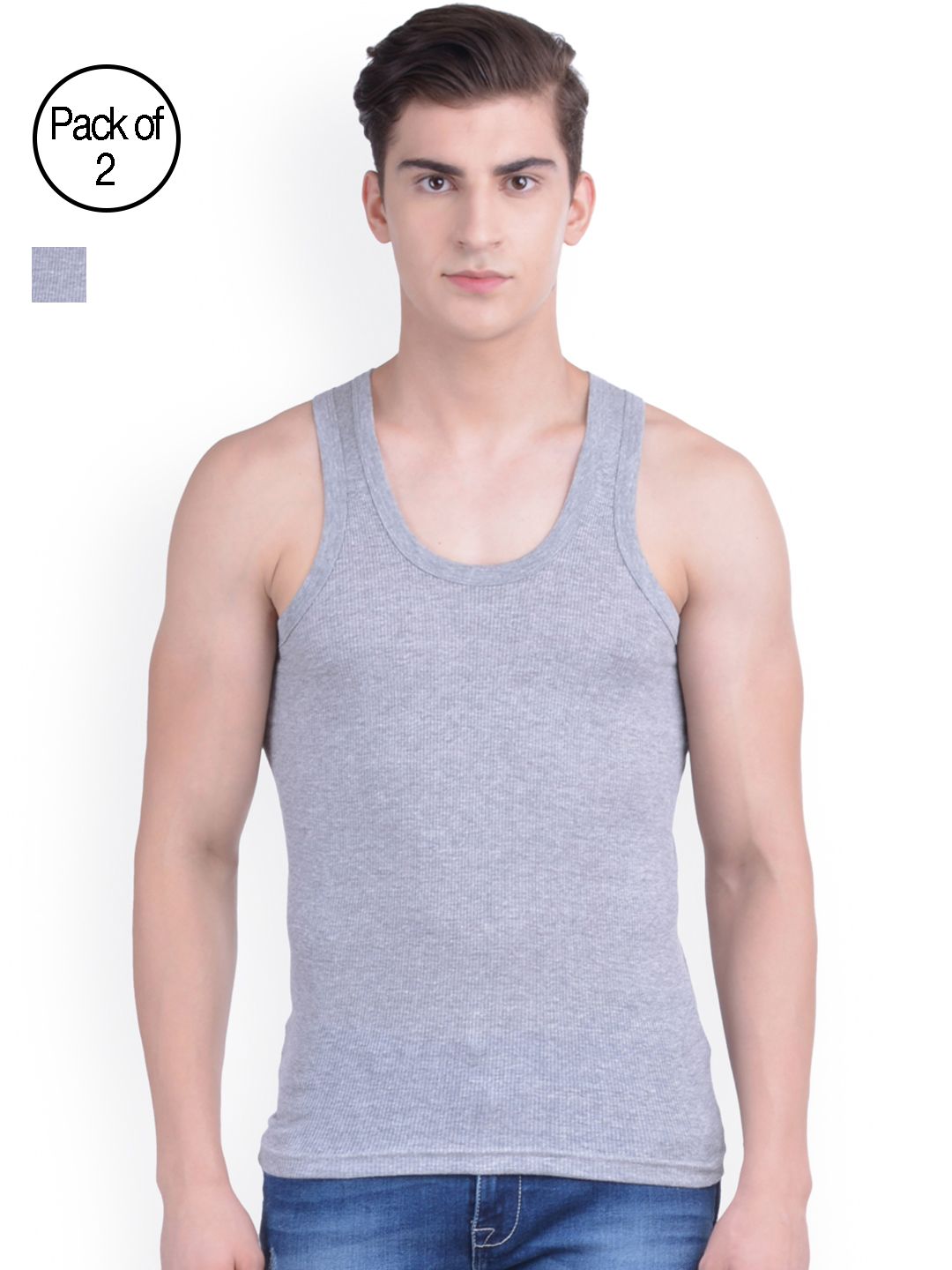 Dollar Bigboss Men Solid Pack of 2 Cotton Vest MDVE-04-R1-PO2-picture-34