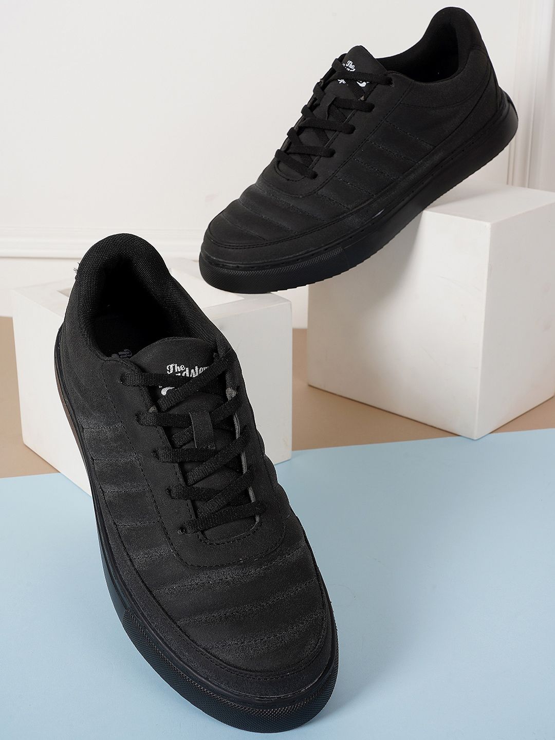 The Roadster Lifestyle Co. Men Black Custom Orthotics Sneakers Price