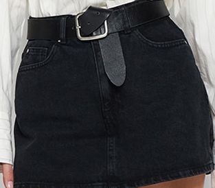 Trendyol Women Mid-Rise Pure Cotton Straight Denim Mini Skirt With Attached Shorts view 5