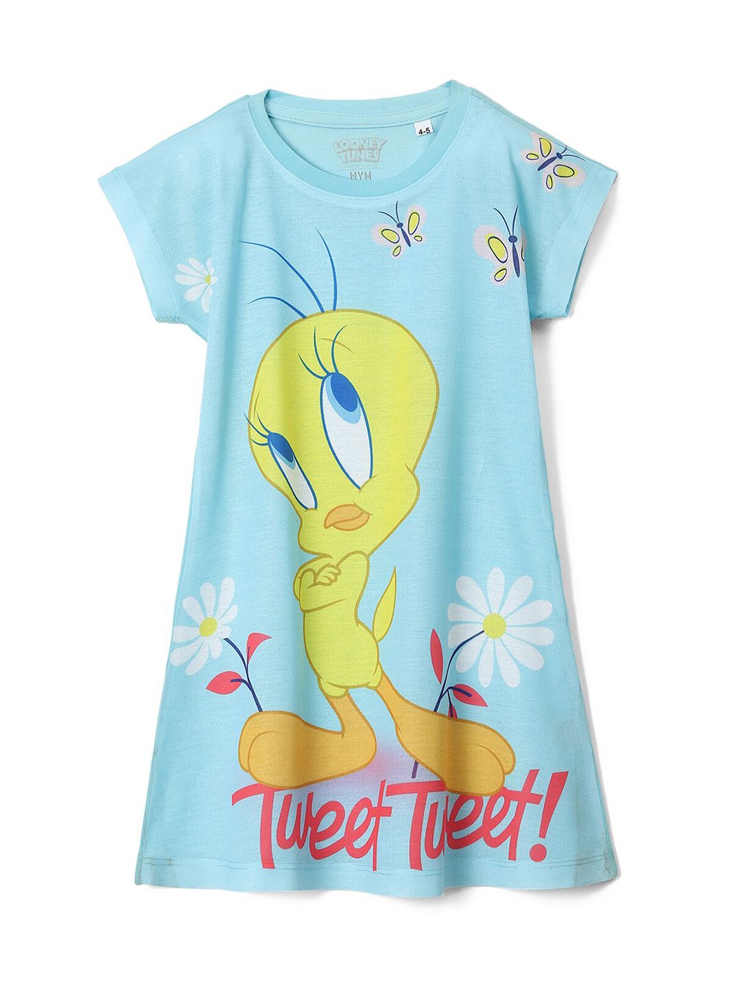 Wear Your Mind Girls Tweety Round Neck Dress-picture-18