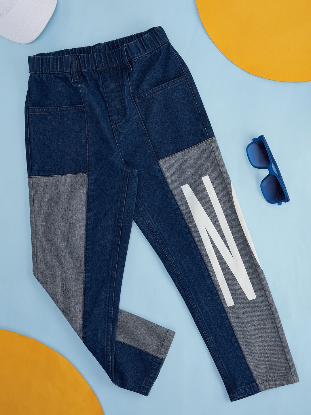 Pantaloons Junior Boys Mid-Rise Colourblocked & Typography Printed Jeans-picture-11