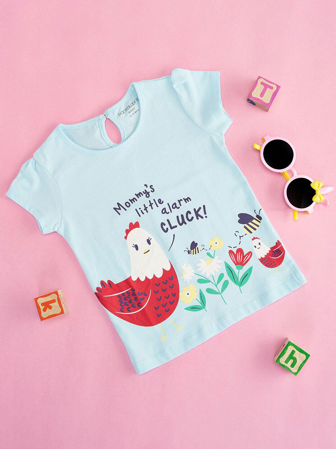 Pantaloons Baby Girls Graphic Printed Cotton T-shirt-picture-16