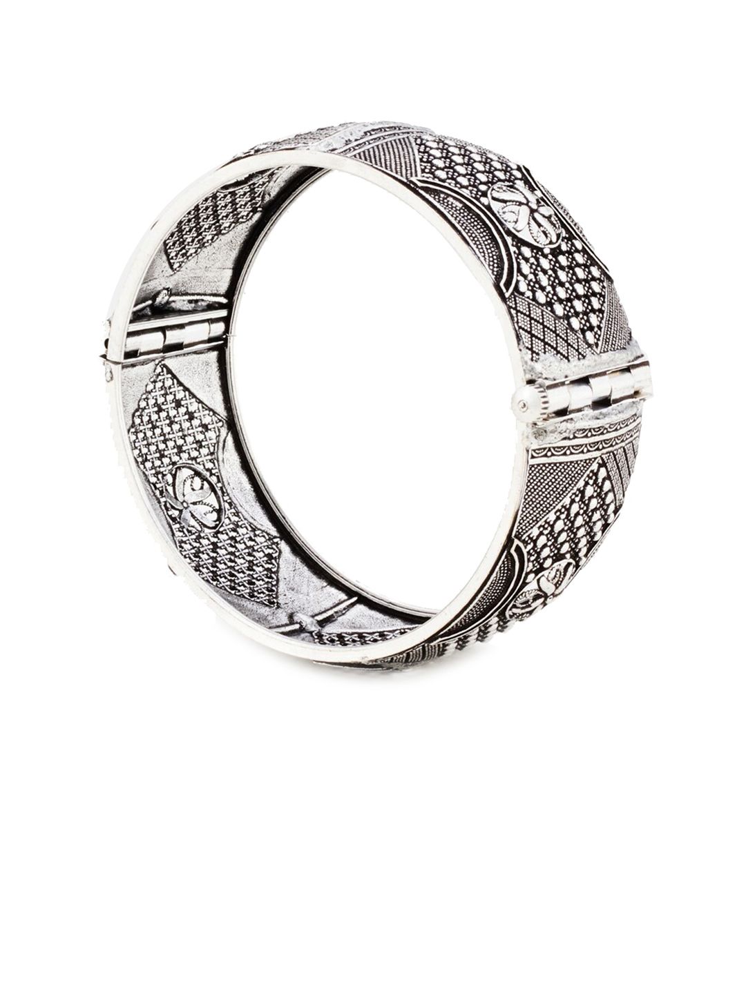 ATIBELLE Set Of 2 German Silver Kada Bangles