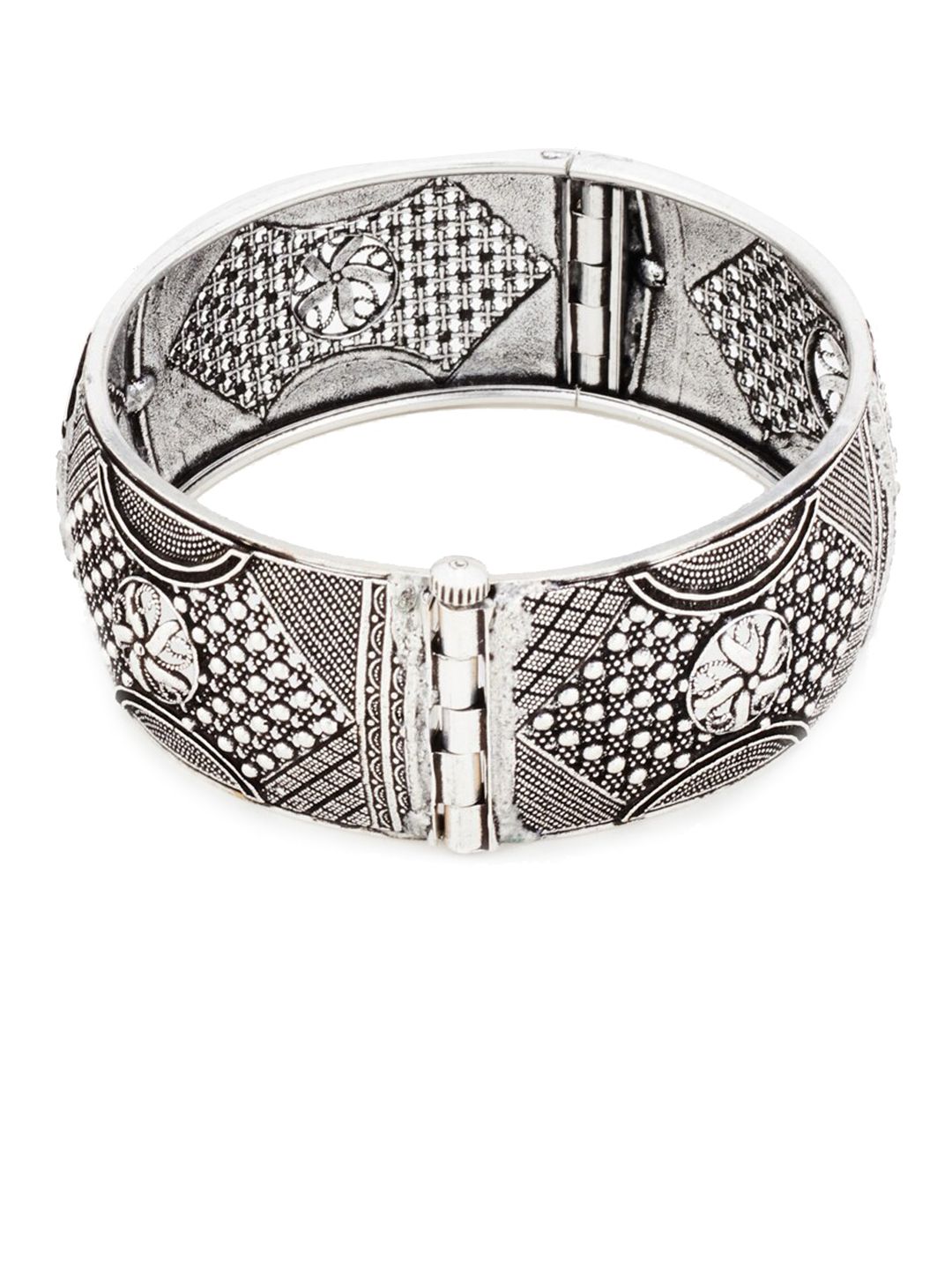 ATIBELLE Set Of 2 German Silver Kada Bangles