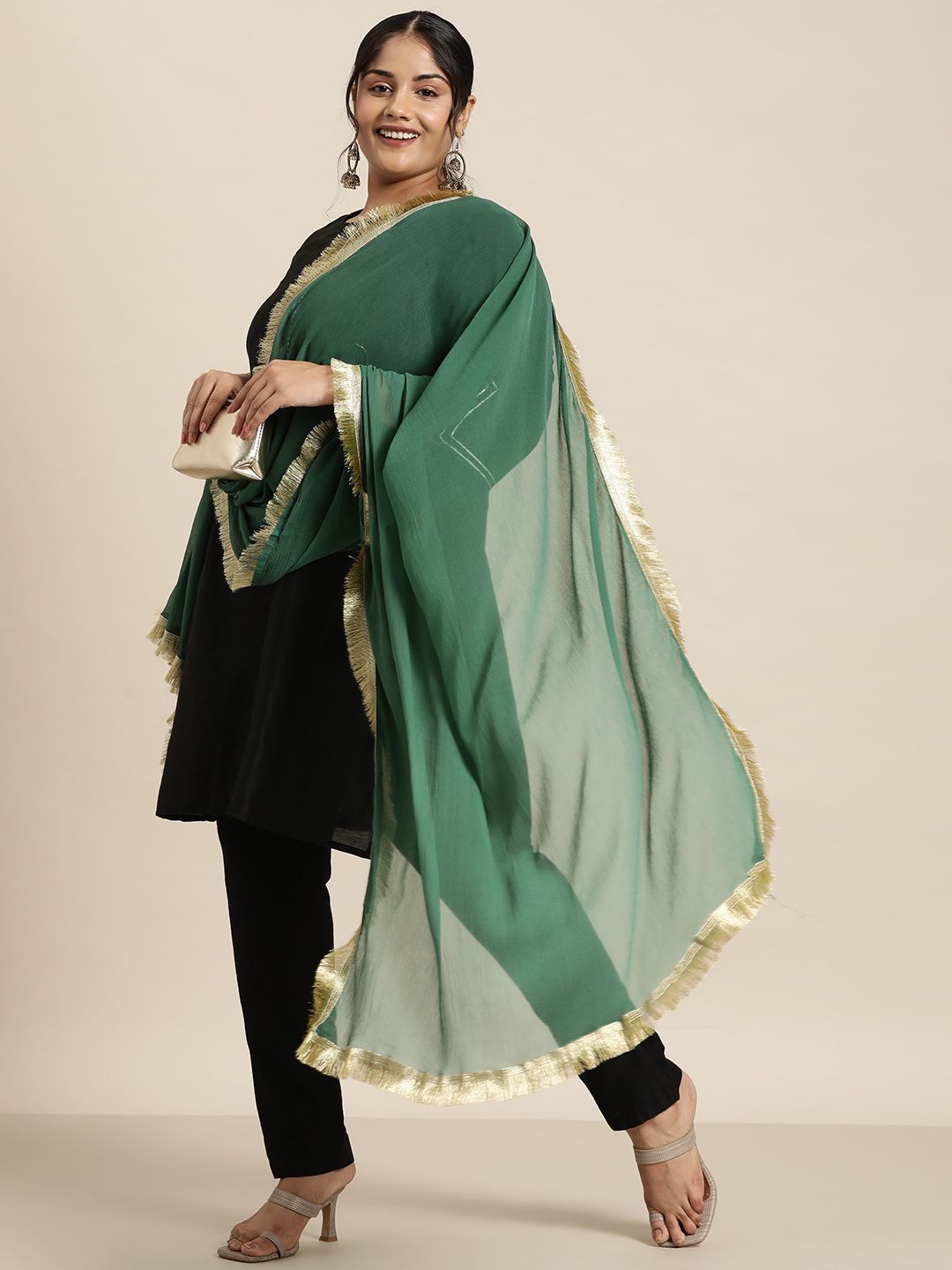 Sztori Solid Fringed Dupatta-picture-50