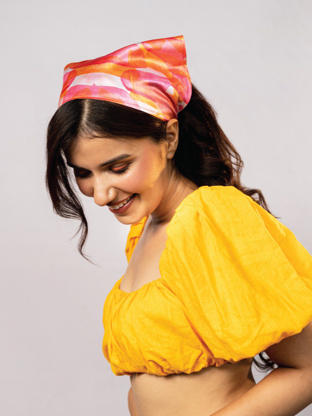 HAIR DRAMA COMPANY Abstract Printed Head Scarf-image-11