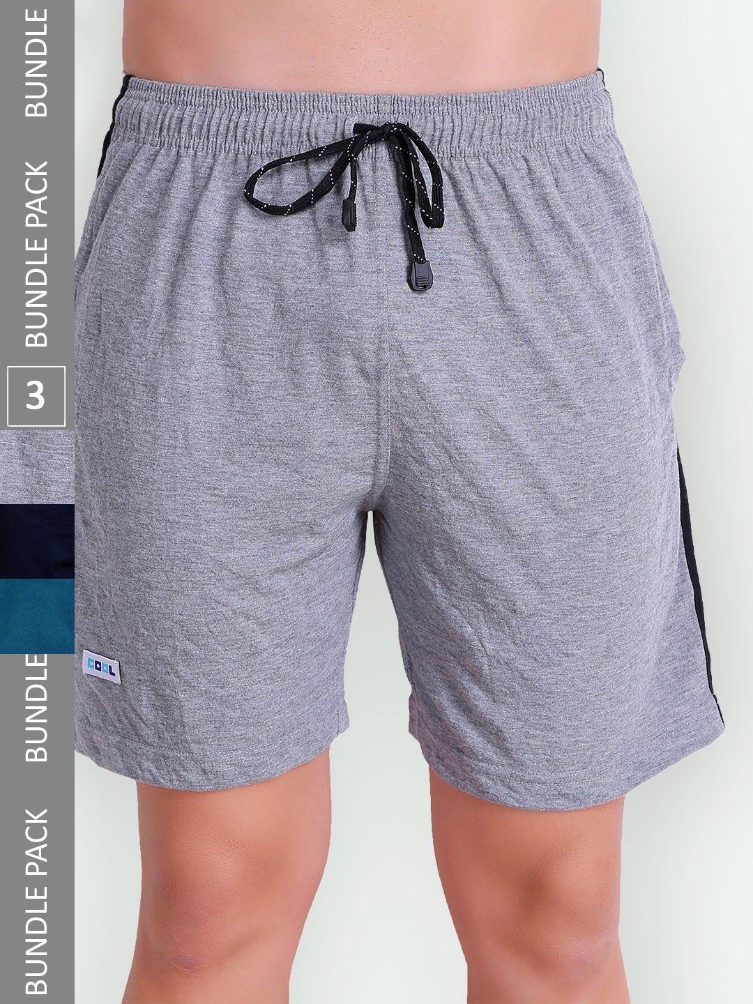 T.T. Men Pack Of 3 Mid Rise Lounge Shorts-picture-42
