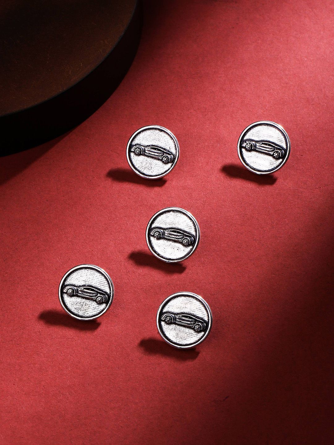 COSA NOSTRAA Set of 7 Circular Car Power Textured Buttons-picture-25