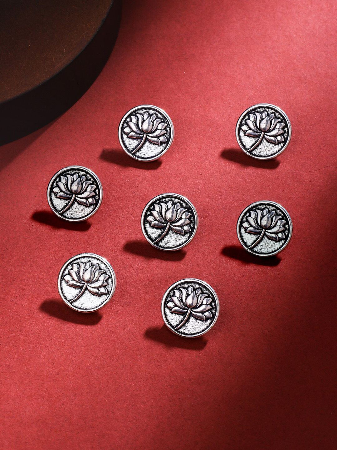 COSA NOSTRAA Set of 7 Circular Textured Buttons-picture-22